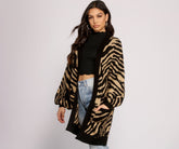Wild Side Zebra Print Cardigan Sai Feel