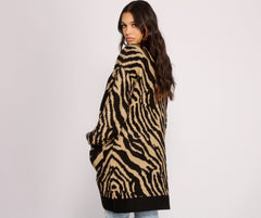 Wild Side Zebra Print Cardigan Sai Feel