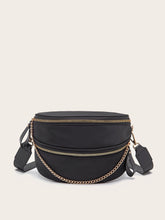 Women 2 Zipper Chain Crossbody Bag Round Bag Shoulder Purse Sai Feel