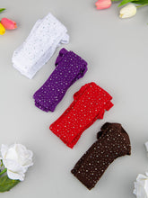 Women Crystal Rhinestone Fishnet Net Mesh Socks Stockings Tights Pantyhose Sai Feel