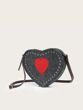 Women Heart Shape Felt fabric Messenger Shoulder Bag Sai Feel
