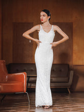 Women Lace Halter V Neck Sexy Evening Party Dress Sai Feel