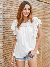 Women Lace Patchwork Short Sleeve T-shirts Casual Cotton Women Tops Blouse Sai Feel