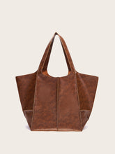 Women Large Capacity Bags Vintage Shoulder Tote Bags Casual PU Leather Handbags Sai Feel