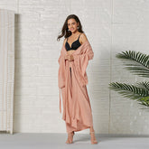 Women Open Front Long Sleeve Casual Loose Dress Sai Feel