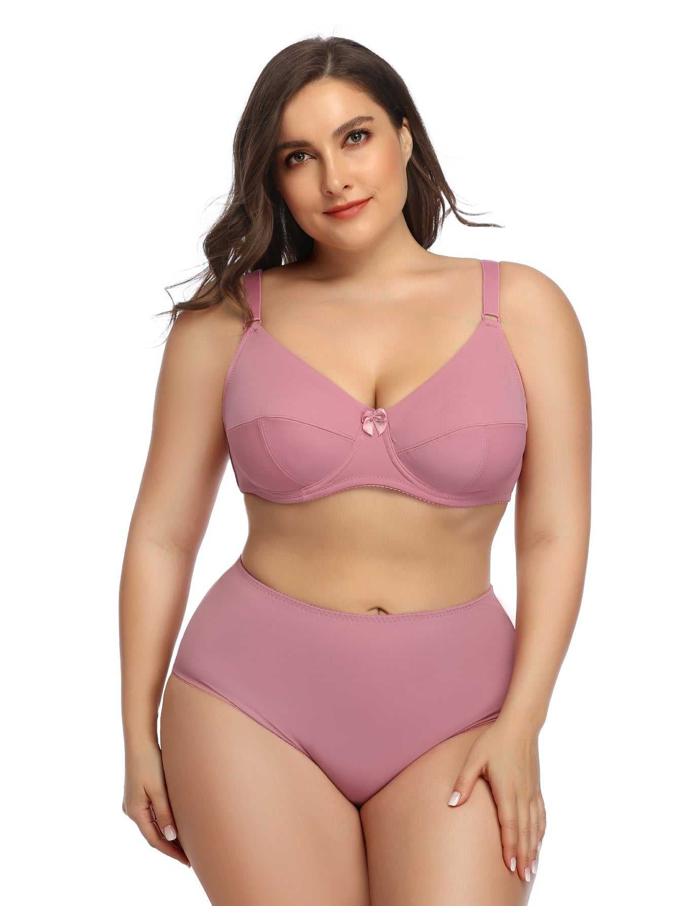 Women PLus Size Bra and Panties Set Non Padded Ultra Thin Cup Bra Set Full Coverage Sexy Lingerie Set Sai Feel Women PLus Size Bra and Panties Set Non Padded Ultra Thin Cup Bra Set Full Coverage Sexy Lingerie Set Sai Feel