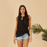 Women Pullovers Solid Color T-Shirt Sleeveless Casual Tops Blouse Shirts For Women Shirts Women Vest For Women Sai Feel