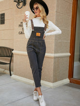 Women Solid Color Causal Demin Romper Overalls Jumpsuit Demin Pants Sai Feel