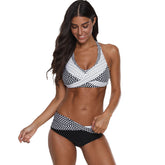 Women Spot Printed Two Piece Split Bikini Set Sai Feel