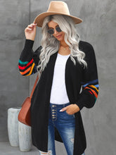 Women Striped Balloon Sleeve Cardigan Sai Feel