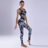 Women Tie-dye seamless new yoga suit fitness yoga suit moisture wicking sports bra fitness suit Sai Feel
