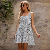Women Tiered Leopard Babydoll Dress Sai Feel