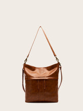 Women Two Zipper Retro Style Shoulder Bag Handbag Large Capacity Tote Bag Sai Feel