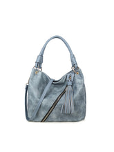 Women Vintage Large Capacity Shoulder Handbags Hobo Bag with Tassel Decoration Sai Feel