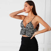 Women Zebra Printing Top Sai Feel