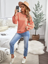 Women 's Casual Fashion Solid Color Shirt Crew Neck Long Sleeve Top Sai Feel