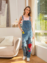 Women's Casual Print Denim Jumpsuit Fashion Denim Overalls Pocket Jumpsuit Sai Feel