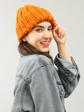 Women's Coarse shape Vertical knit hat Sai Feel