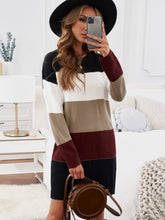 Women's Color Block Sweater Dress Sai Feel