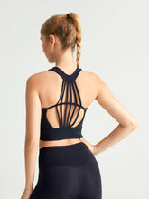 Women's Cute Yoga Sports Bra Strappy Sexy Back Padded Low Impact Workout Clothes Bra Tops Sai Feel