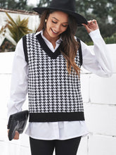 Women's Fashion Preppy Style Knitwear Tank Top V Neck Sleeveless Knitted Sweater Vest Sai Feel