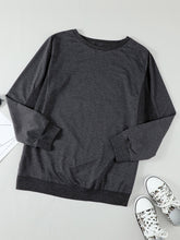 Women's Fashion Solid Color Round Neck Pullover Casual Long Sleeve Loose Sweatshirt Top Sai Feel