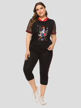 Women's Fashion Two Pieces Clothes Short Sleeve Casual Sportswear Suit Plus Size Sai Feel