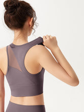 Women's High Neck Longline Sports Bra Racerback Crop Top Yoga Tank Top with Built in Bra Sai Feel