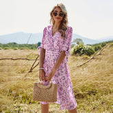 Women's Holiday Style Long Floral Dress Sai Feel