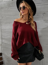 Women's Knitted Sweater Long Sleeve Pure Color Crop Top Sweater Casual Sweater Pullover Tops Sai Feel