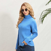 Women's Knitted Turtleneck Cashmere Jumper Pullover Elasticity Pull Femme High Neck Knitting Sweaters Sai Feel