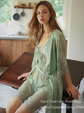 Women's Lingerie Lace Nightgown Sexy Full Slips Sleepwear Pajamas with waist band (without strappy dress) Sai Feel