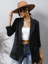 Women's Open Front Business Casual Pockets Work Offiice Shawl Collar Slim Blazer Sai Feel