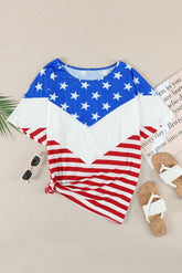 Women's Plus Size Casual Fashion Color Block Blouse Large Top Sai Feel