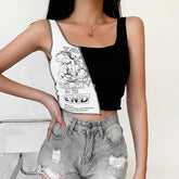 Women's Print Camisole Women Crop Top Sleeveless Tank Tops Sai Feel
