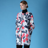 Women's Round Neck Printing Slim Long Aleeve Coat Sai Feel