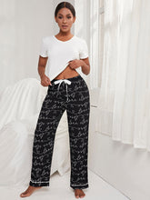 Women's Sleepwear Short Sleeves Top with Pants 2pcs Pajama Set Sai Feel