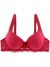 Women's Underwire 3/4 Cup Big Size D cup Bra Sexy smooth Everyday Bra for Women Plus Size Sai Feel