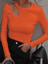 Women's long sleeve off Top Pure Color Slim tops Sai Feel