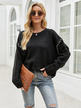 Women's loose casual knit long sleeve pullover sweater Sai Feel