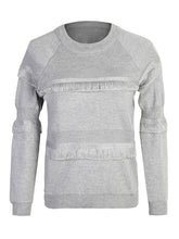 Women's splice casual slim round collar knitting sweater Sai Feel