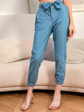 Womens Casual High Waist Stretchy Denim Pants Bow Waist Jeans Sai Feel