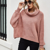Womens Casual Long Sleeve Turtleneck Knit Pullover Sweater Jumper Tops Sai Feel