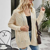 Womens Fashion Winter Casual Cardigans Button Down Open Front Long Sleeve Cable Knit Sweaters Coats Outerwear Sai Feel