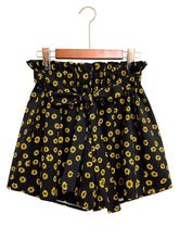 Womens Girls Elastic Waist Print Wide Leg Shorts Mini Skirt Shortpants Pantskirt Sai Feel