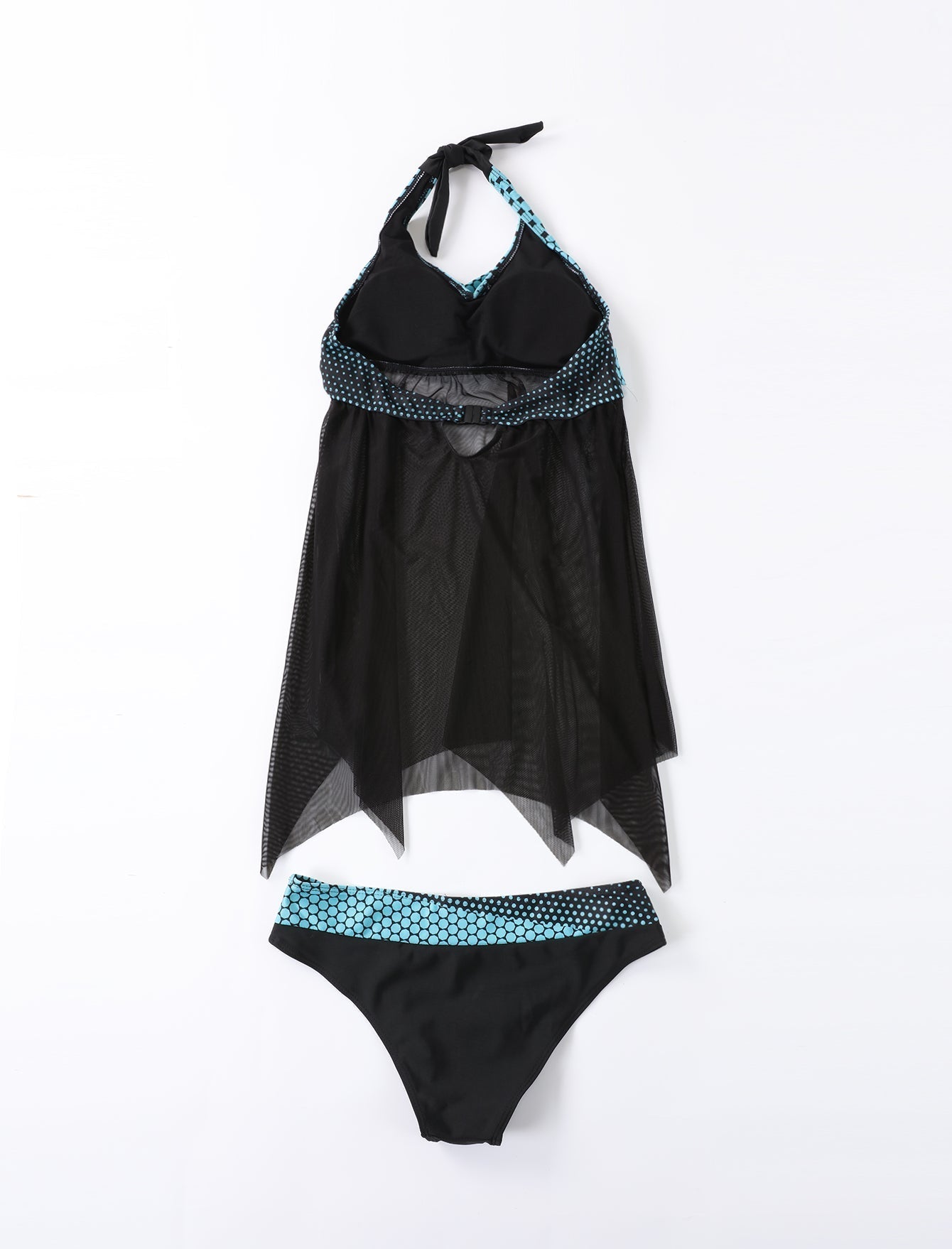 Womens Print Halter Swimwear Top Swimdress Tankini Swimsuits Swimwear Bathing Suit Plus Size S-6XL Sai Feel