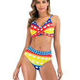 Womens Printed Swimwear Swimsuit Bathing Suit Two Pieces Beachwear Bikini Sai Feel