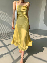 Womens Swing Collar Sleeveless Party Maxi Dress Sai Feel