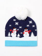Woolen knitted curled jacquard wool ball Christmas hat Sai Feel