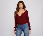 Wrapped In Basics Surplice Sweater Sai Feel